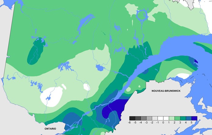 Faits saillants des conditions hydrométéorologiques - bulletins annuels et saisonniers (ESCER)